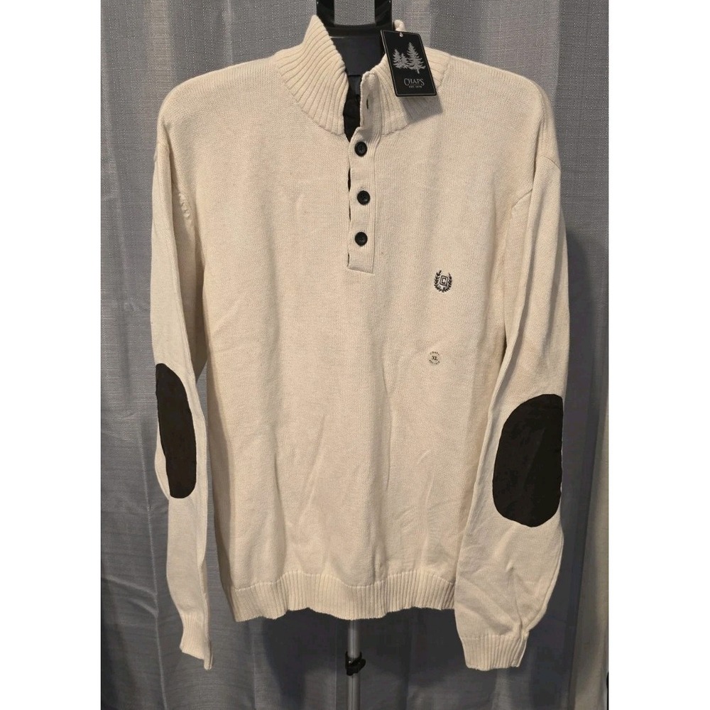 VTG Chaps Men's‎ XL Pullover Sweater Cream NWT